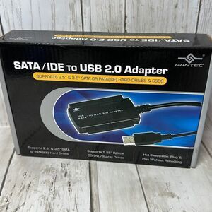 Vantec SATA/IDE to USB 2.0 Adapter supports‎ 2.5 & 3.5” Hard Drives & SSDS